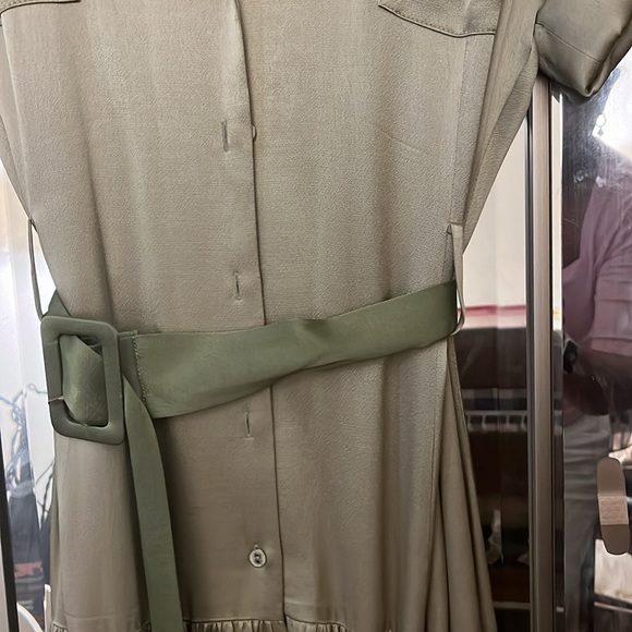 XL Anthropologie Dress (Elliott) moss green midi dress. - Picture 3 of 11